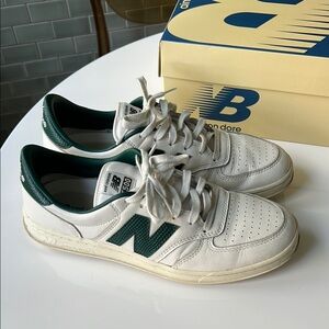 Aime Leon Dore T500 New Balance Men's White and Green Sneakers